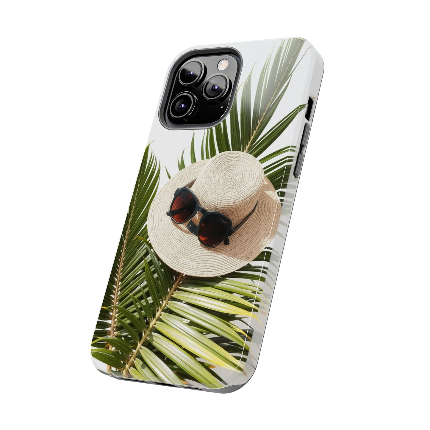 Tropical Phone Case - Summer Vibes with Hat & Sunglasses Design