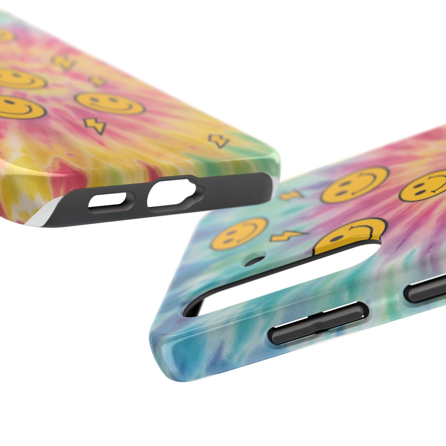 Colorful Smiley Lightning Tough Phone Case - Fun & Durable
