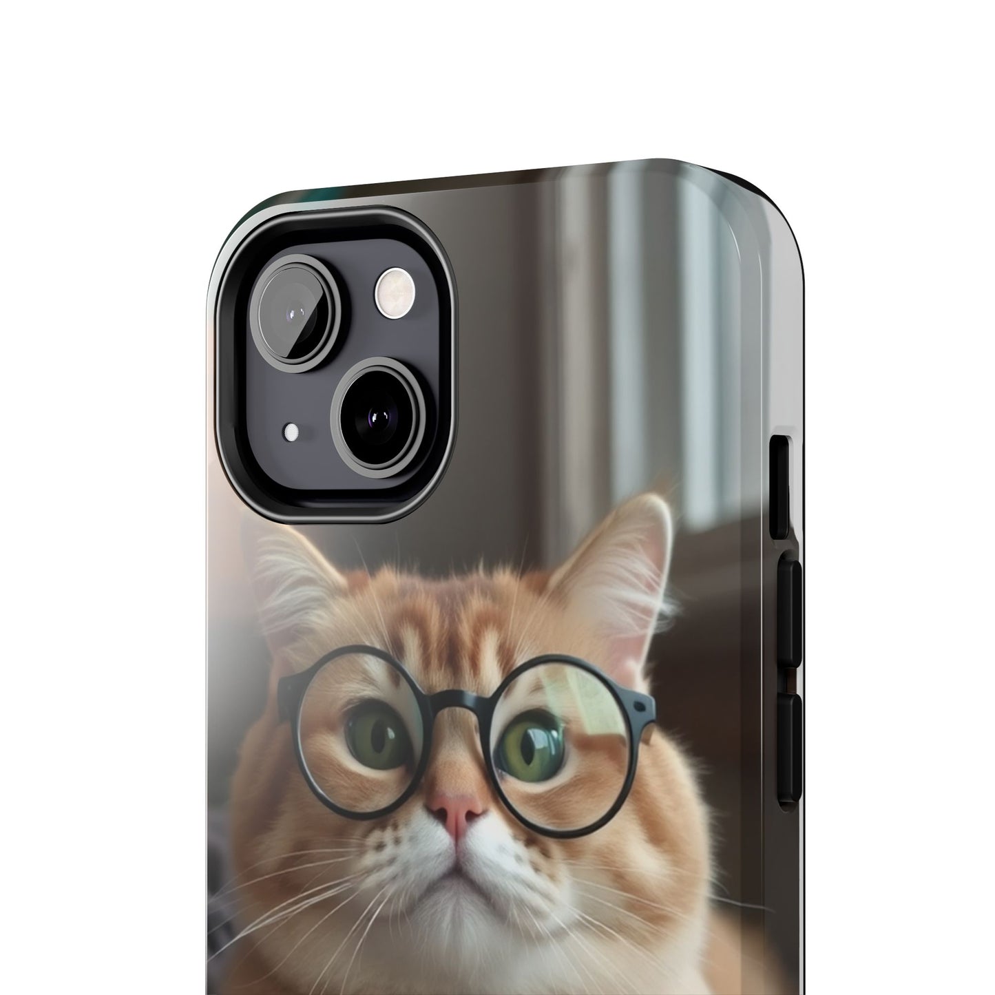 Cute Cat Glasses Tough Phone Case - Fun & Stylish Protection for Cat Lovers