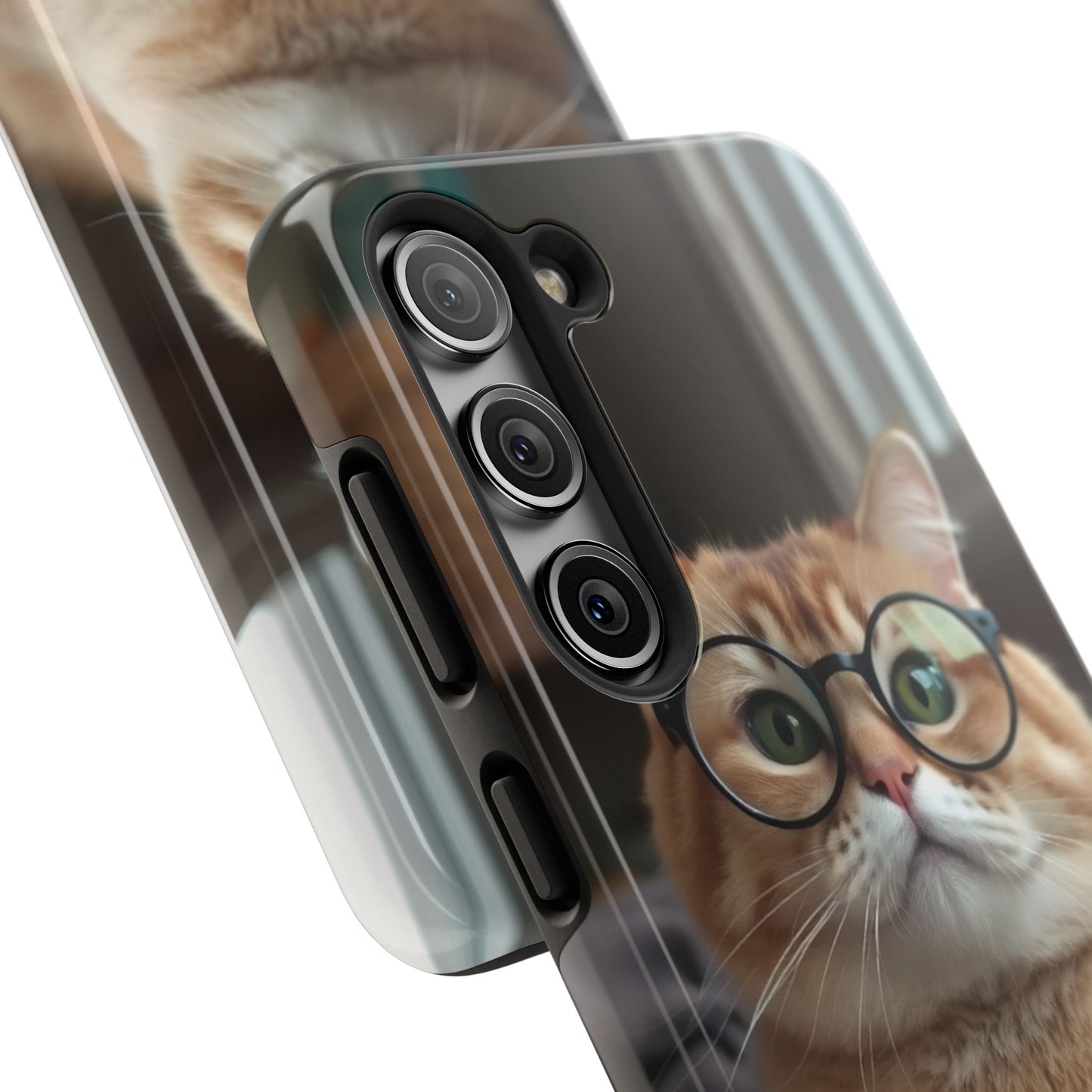 Cute Cat Glasses Tough Phone Case - Fun & Stylish Protection for Cat Lovers