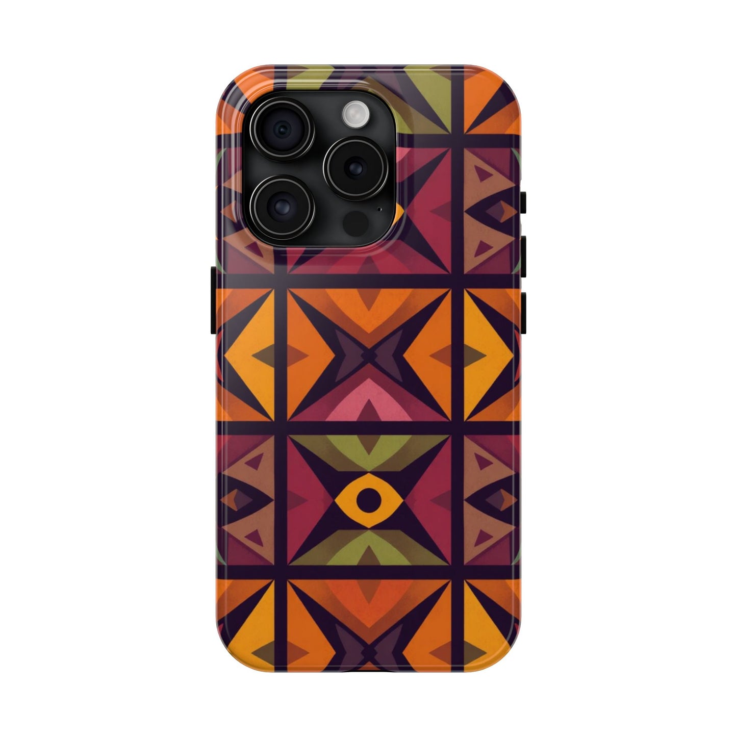 Vibrant Tribal Geometric Tough Phone Case - Colorful Protection for Your iPhone