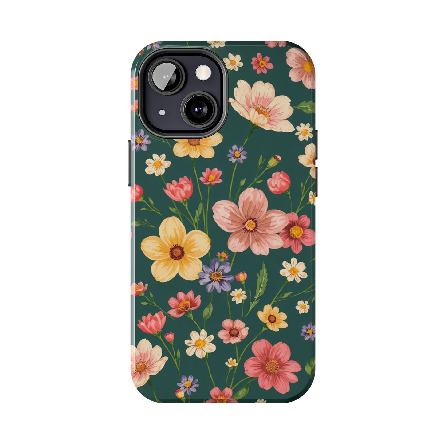 Vintage Spring Flowers Tough Phone Case - Durable Protection for iPhone