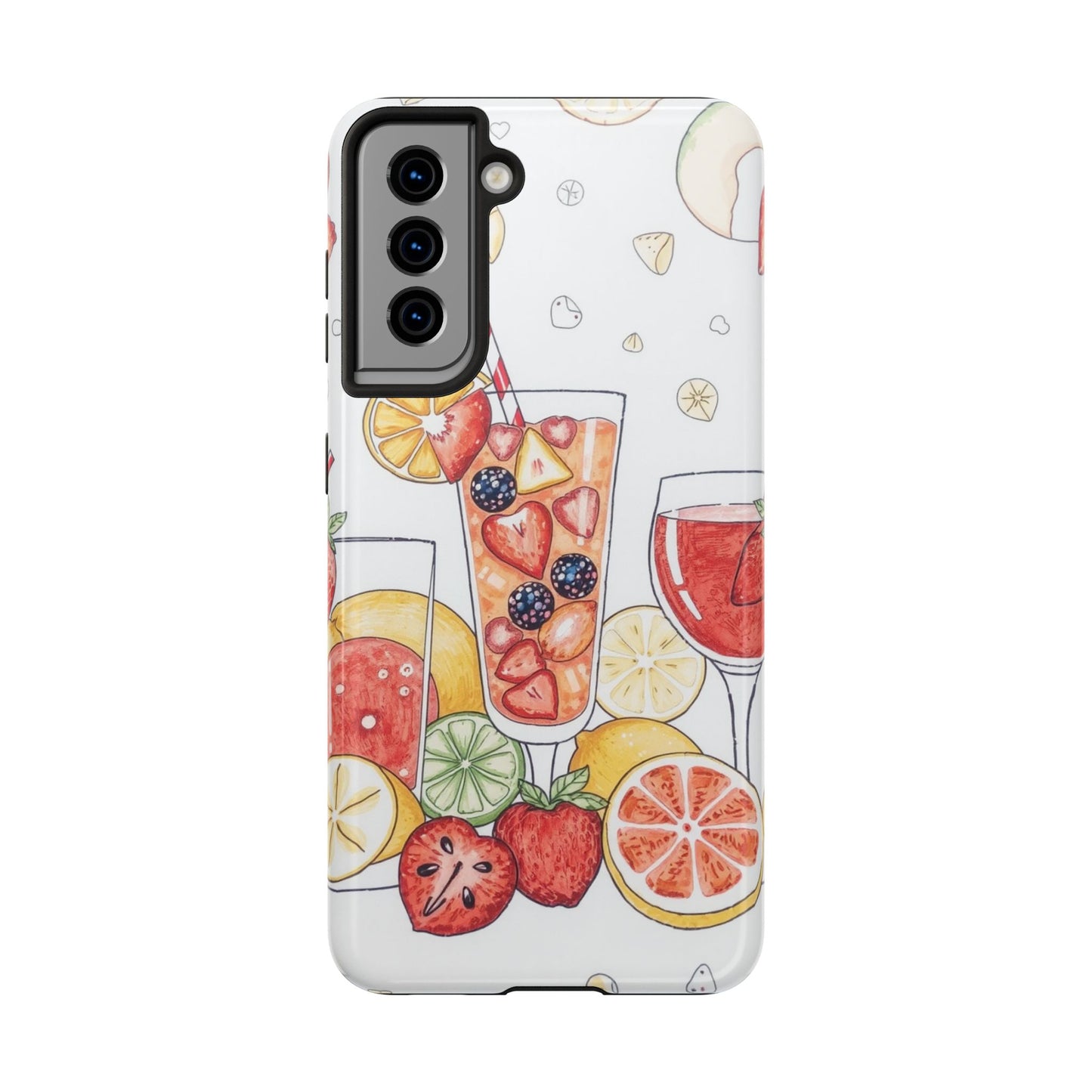 Colorful Fruit Cocktail Tough Phone Case - Perfect for Summer Vibes