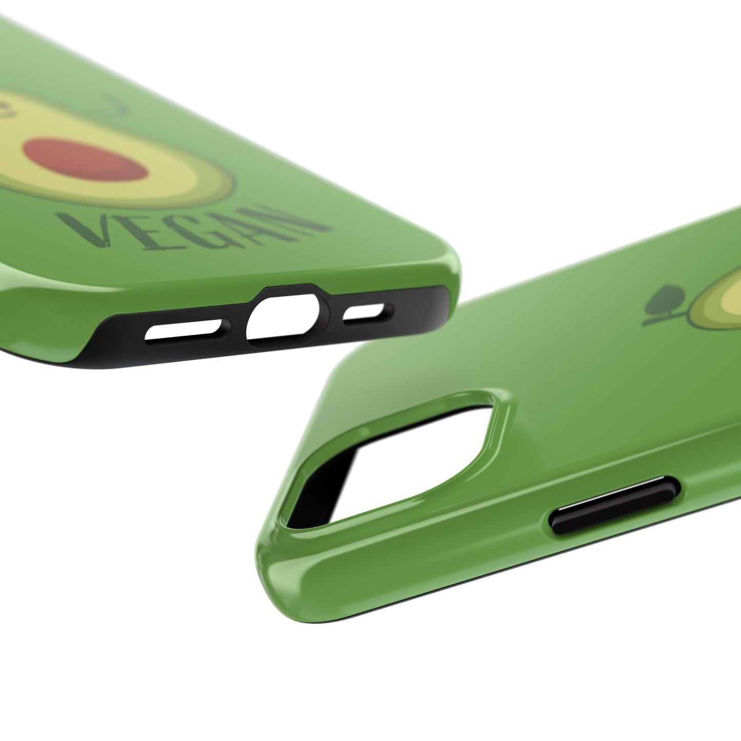 Vegan Avocado Tough Phone Case - Cute & Durable Phone Cover - for iPhone