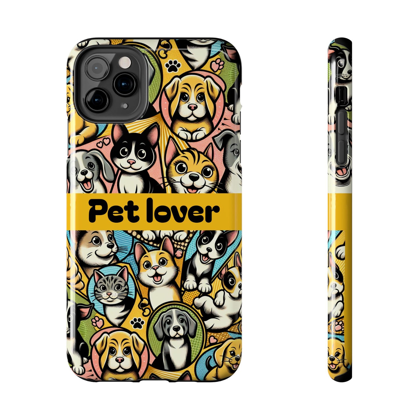 Pet Lover Tough Phone Case - Colorful Animal Design - for iPhone