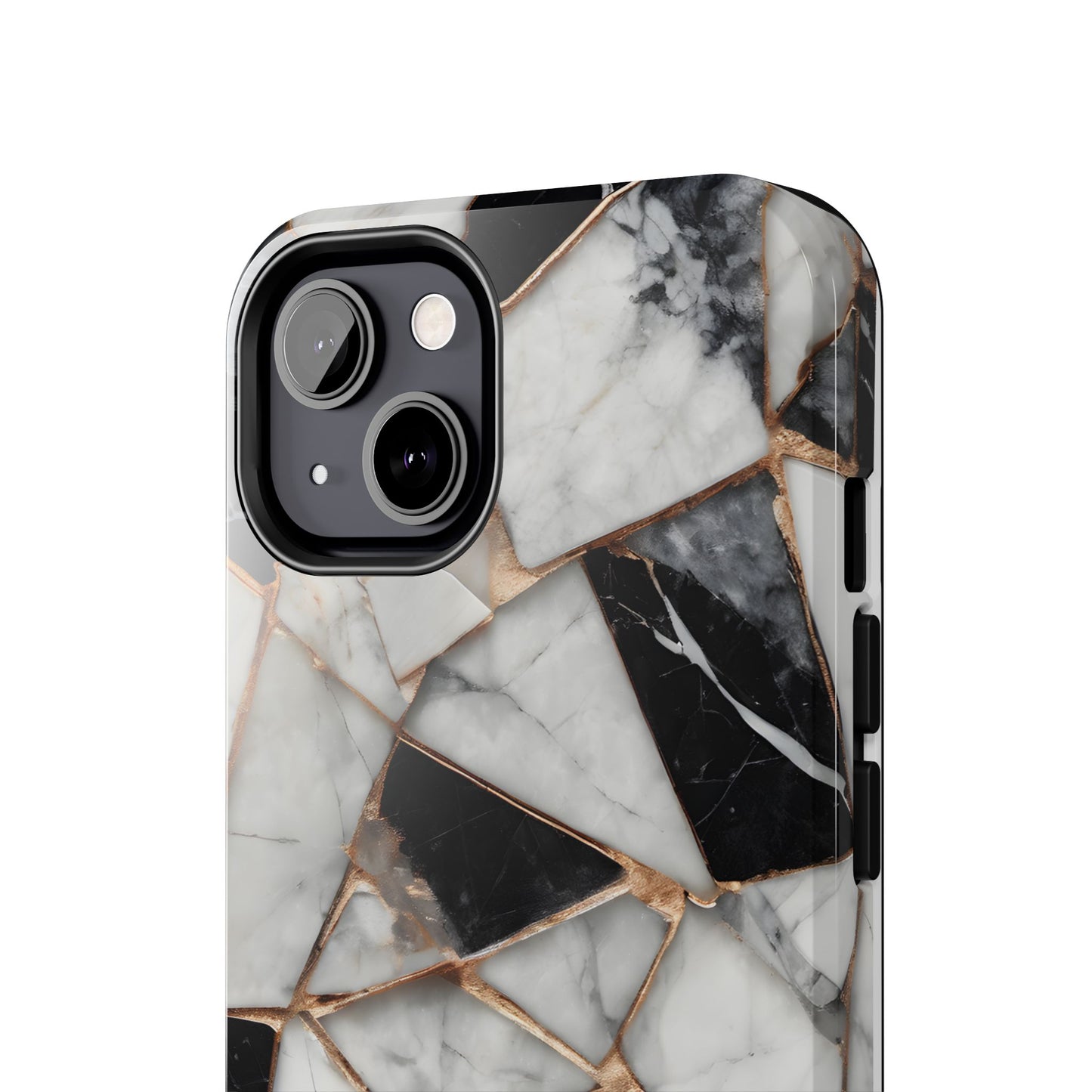 Elegant Marble Tough Phone Case - Stylish Protection for iPhone