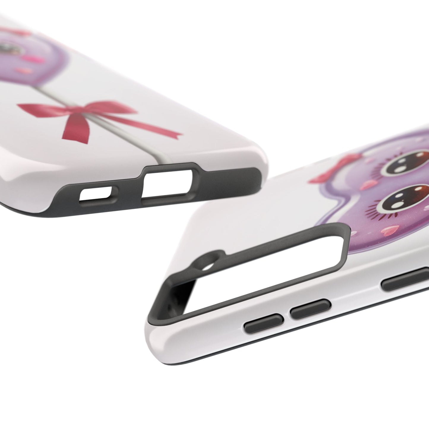 Cute Heart Lollipop Tough Phone Case - Adorable Protection for Candy Lovers