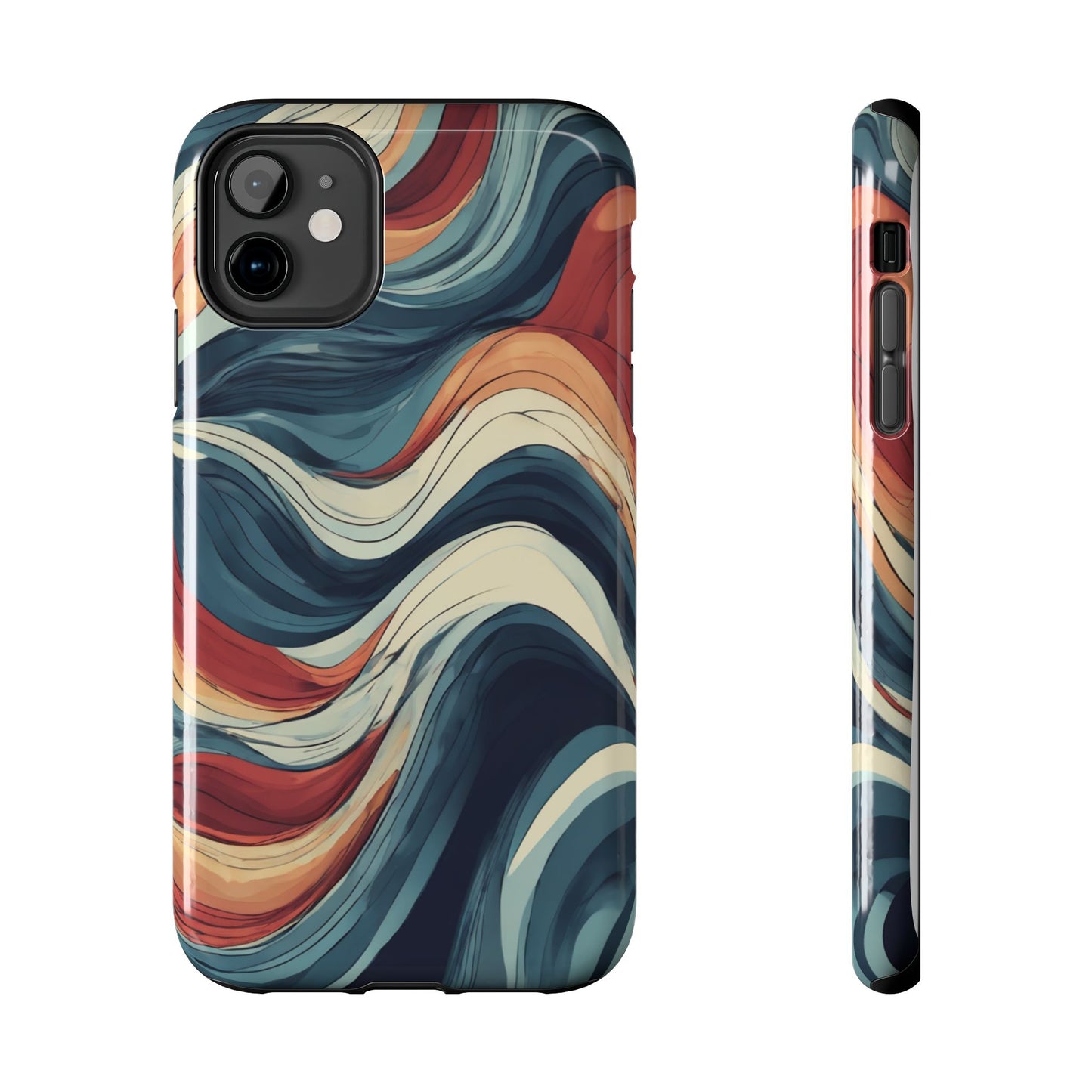 Abstract Wave Tough Phone Case | Stylish Protection for Daily Use - for iPhone