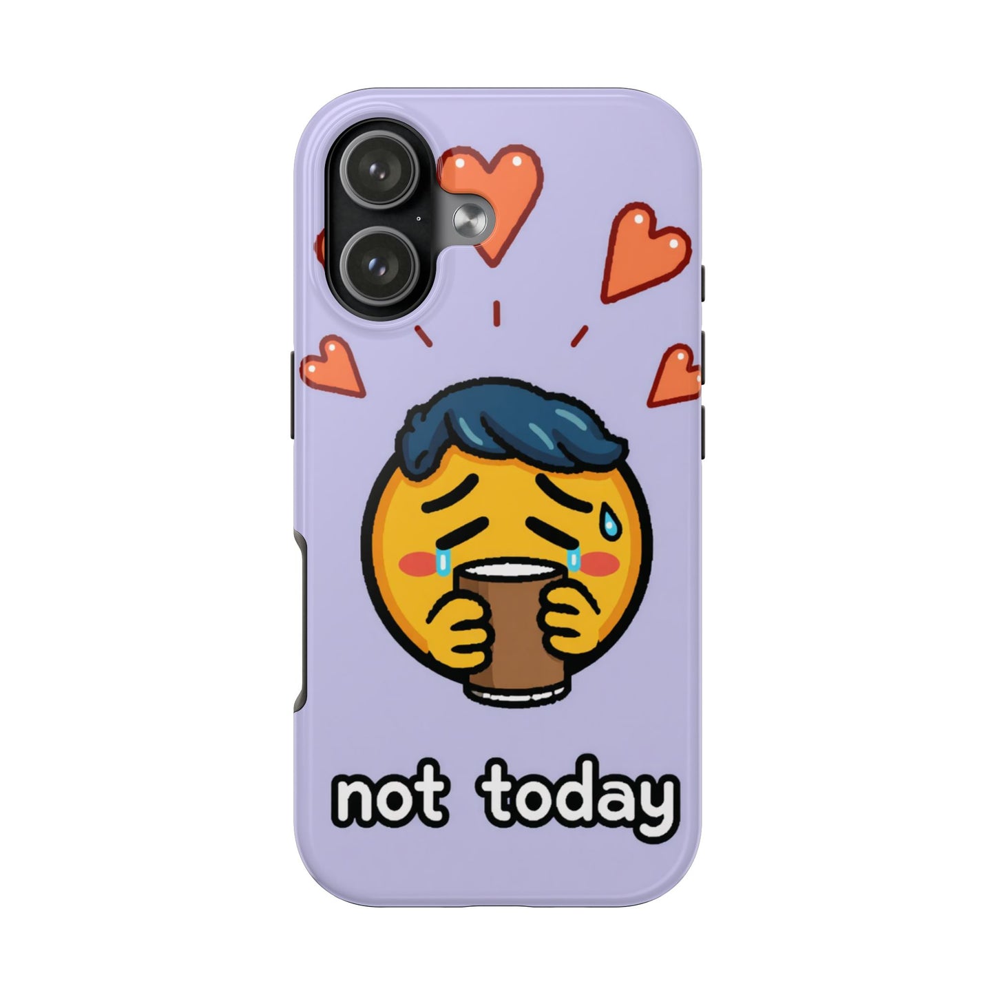 Cute Tough Phone Case - 'Not Today' Emoji Design