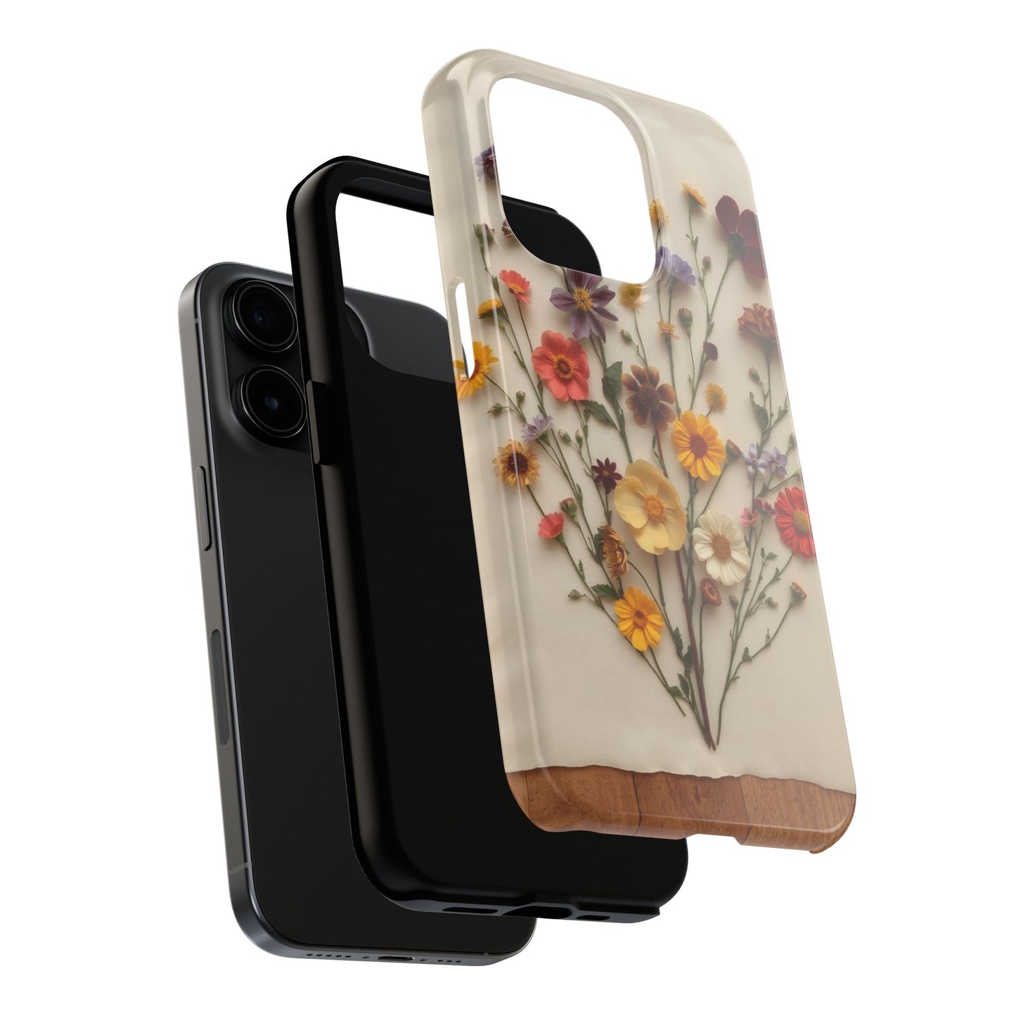 Floral Tough Phone Case - Durable Protection with Nature-Inspired Design
