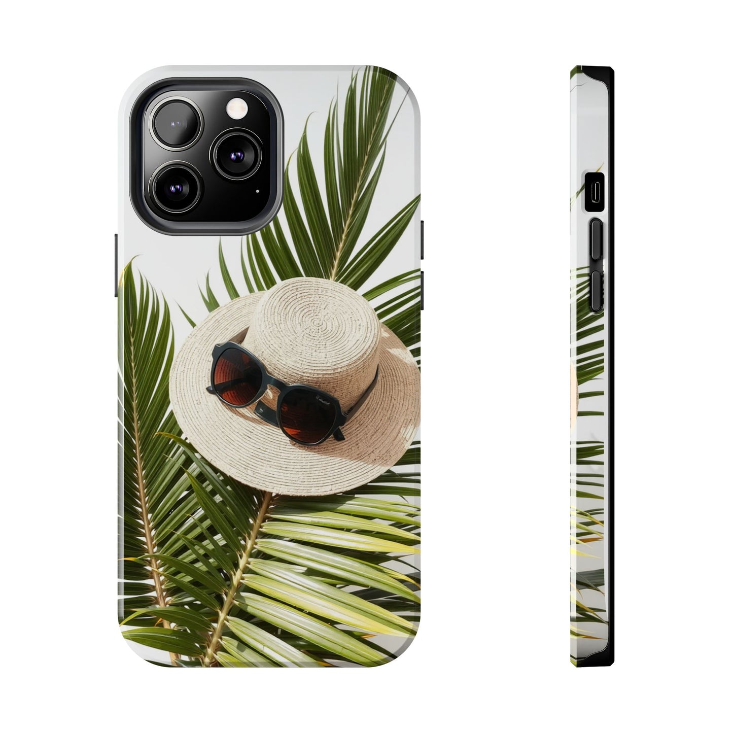 Tropical Phone Case - Summer Vibes with Hat & Sunglasses Design