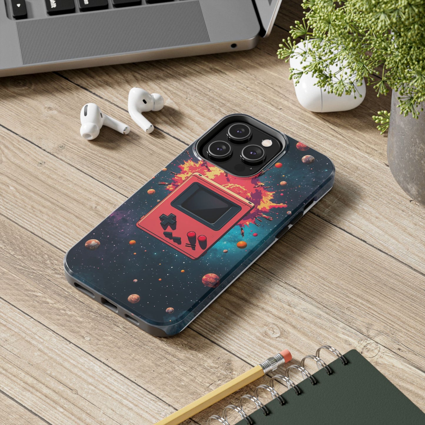 Retro Gaming Tough Phone Case - Space Adventure Design