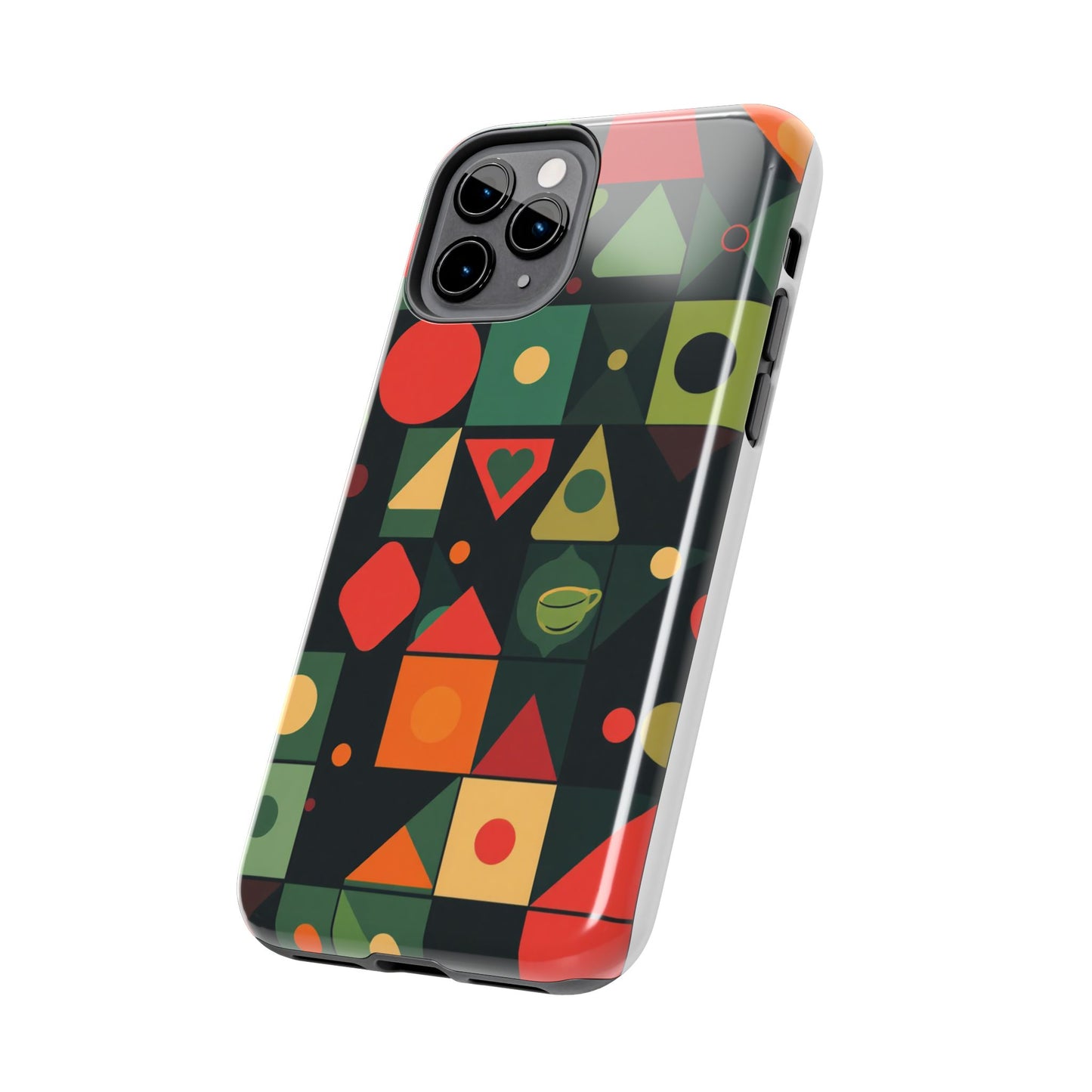 Vibrant Geometric Tough Phone Cases – Stylish Protection for Trendsetters - for iPhone