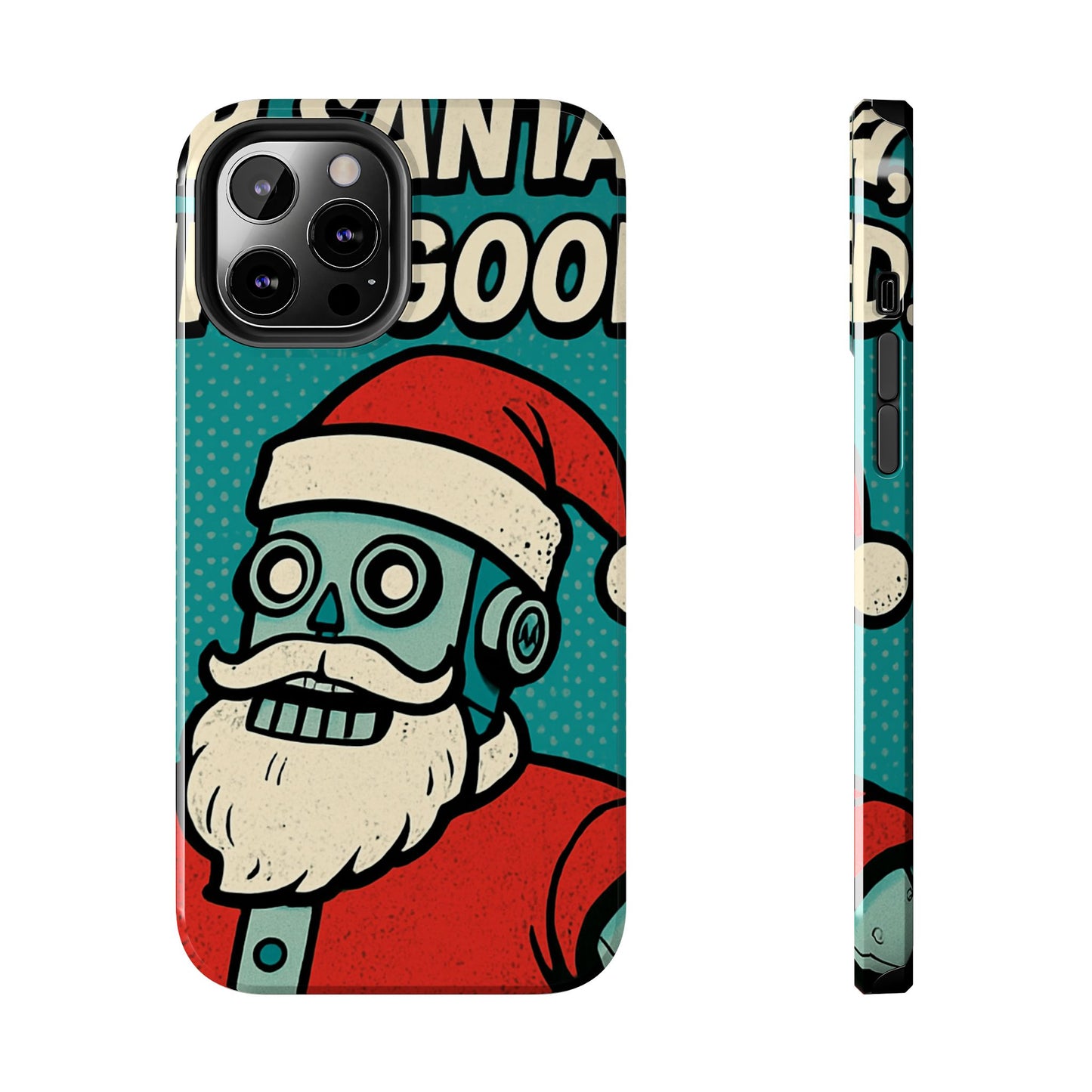 Santa Robot Phone Case - Durable Tough Design for Holidays