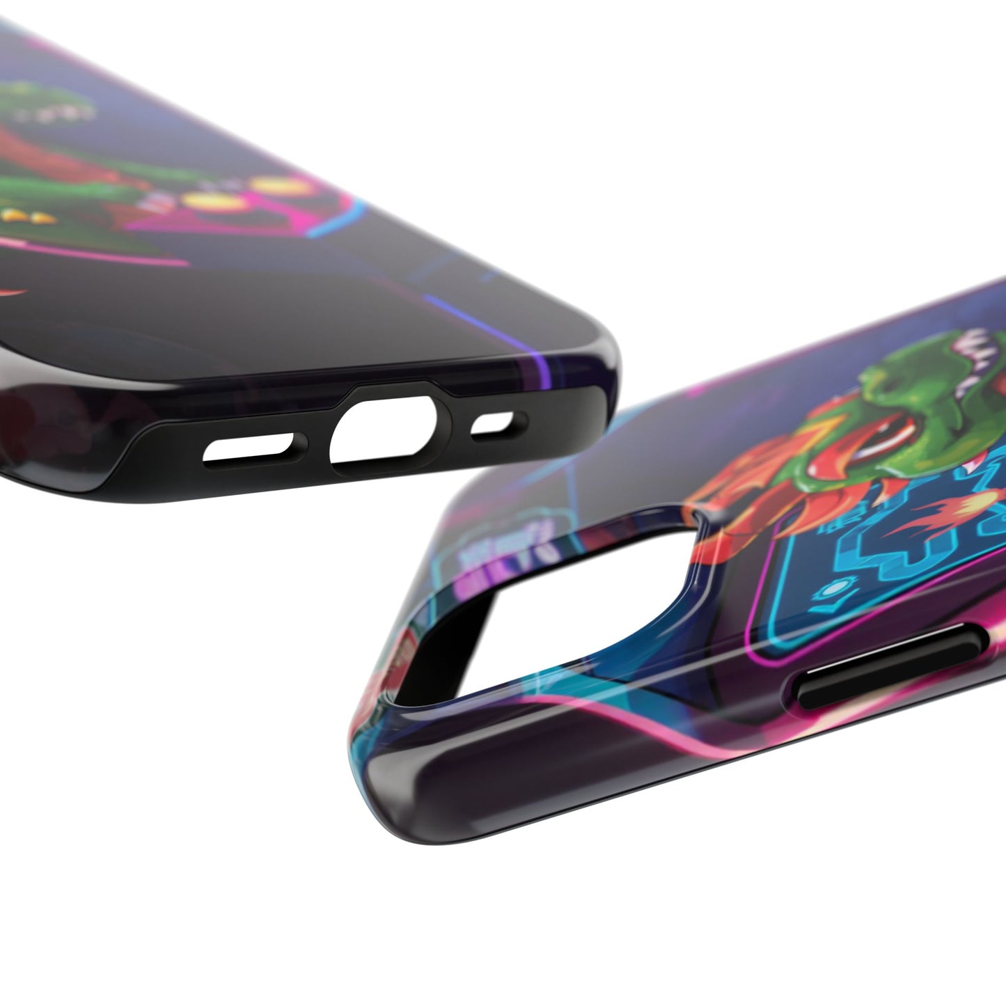 Retro Gamer Tough Phone Case with Dragon Design