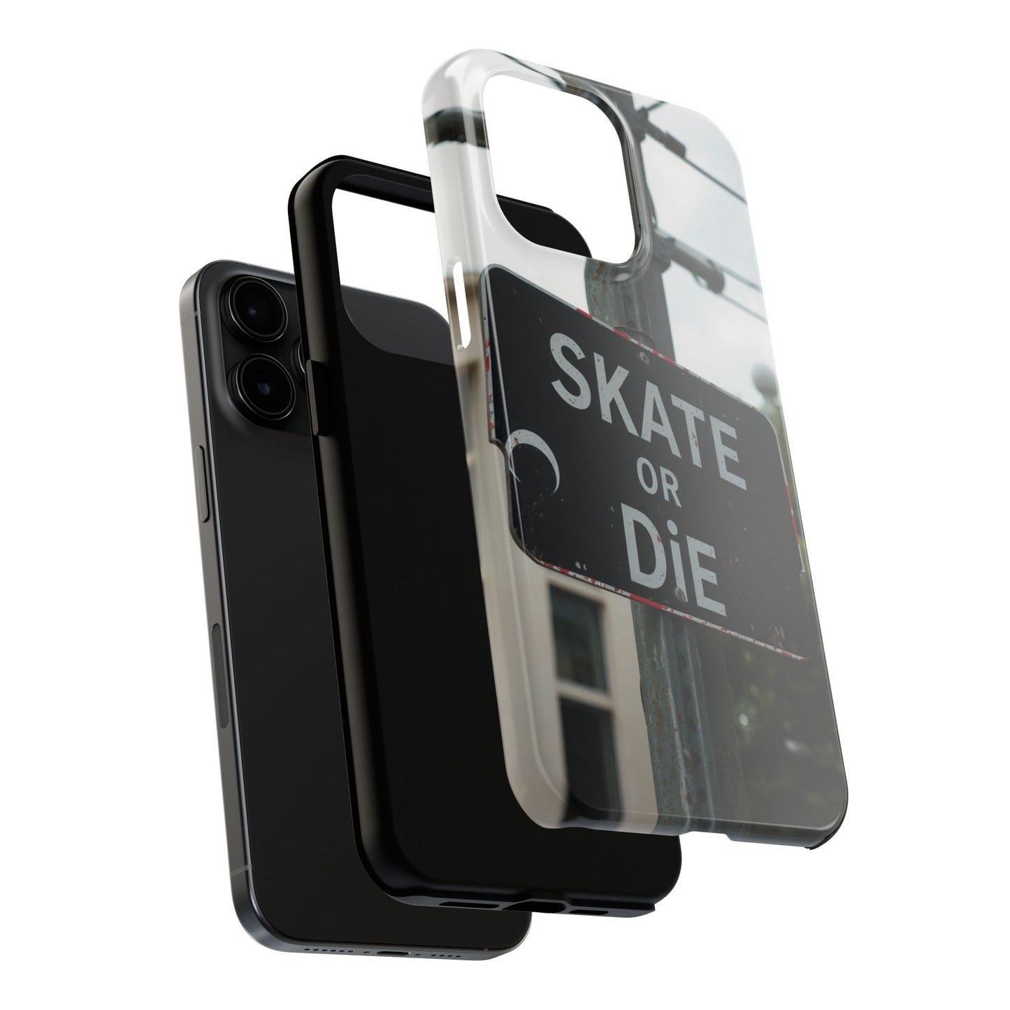 Black Sign Skate or Die Design - Tough Phone Case for iPhone