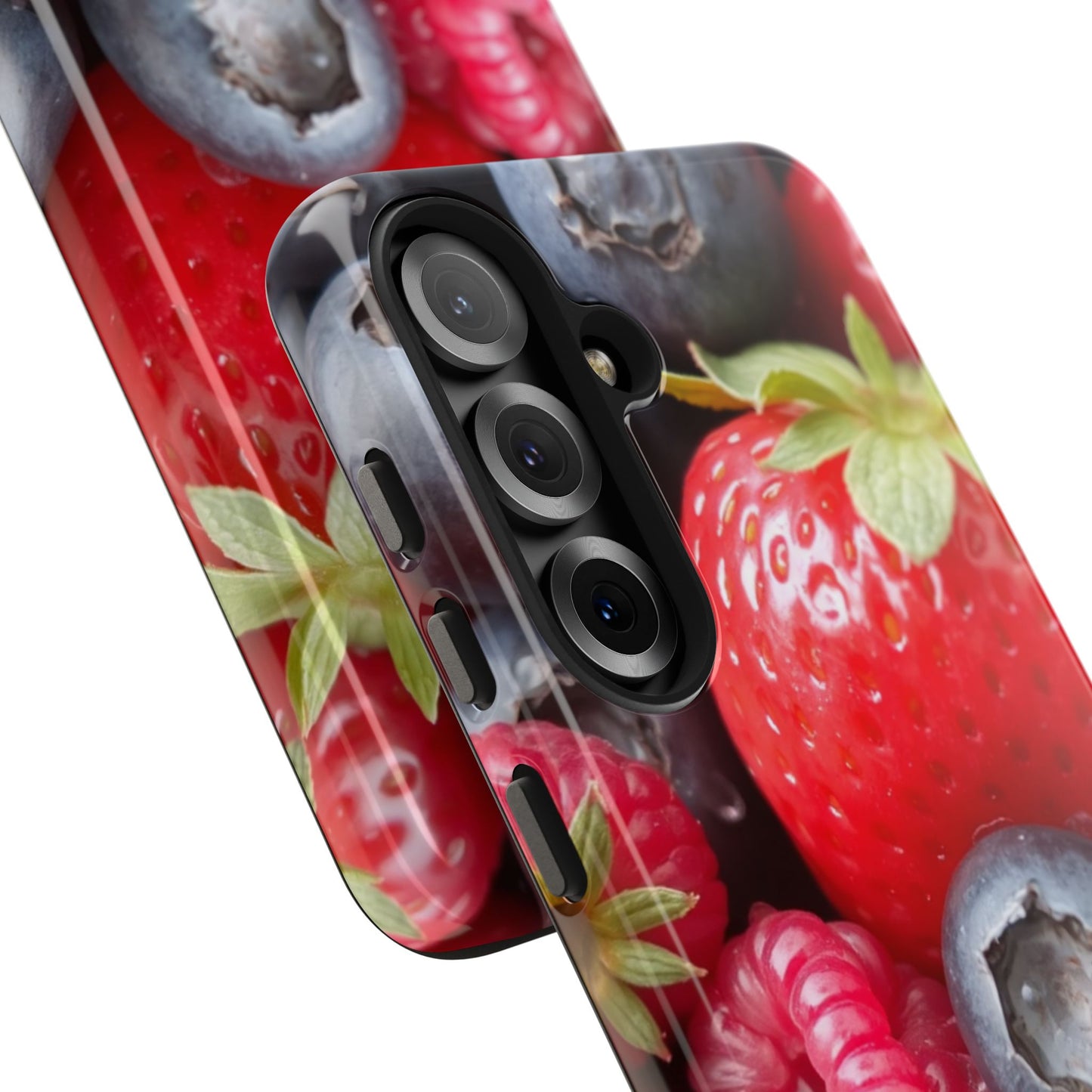 Fruit-Themed Tough Phone Case - Berry Burst Design