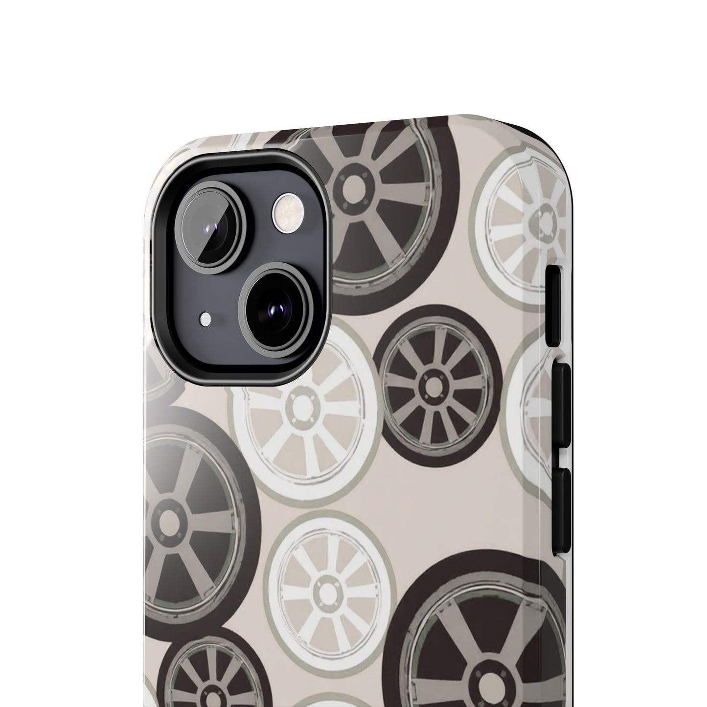 Racing Wheel Design Tough Phone Case – Durable Protection for Automotive Enthusiasts
