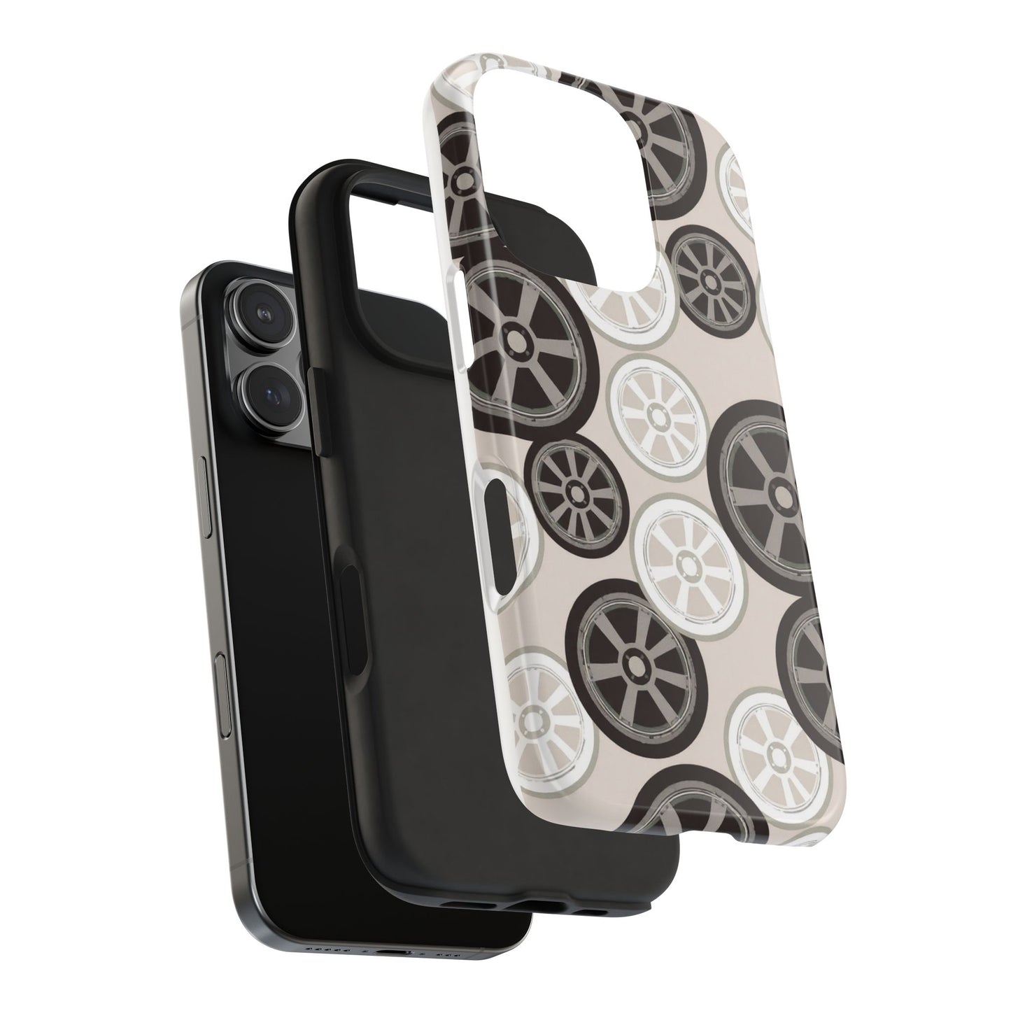 Racing Wheel Design Tough Phone Case – Durable Protection for Automotive Enthusiasts
