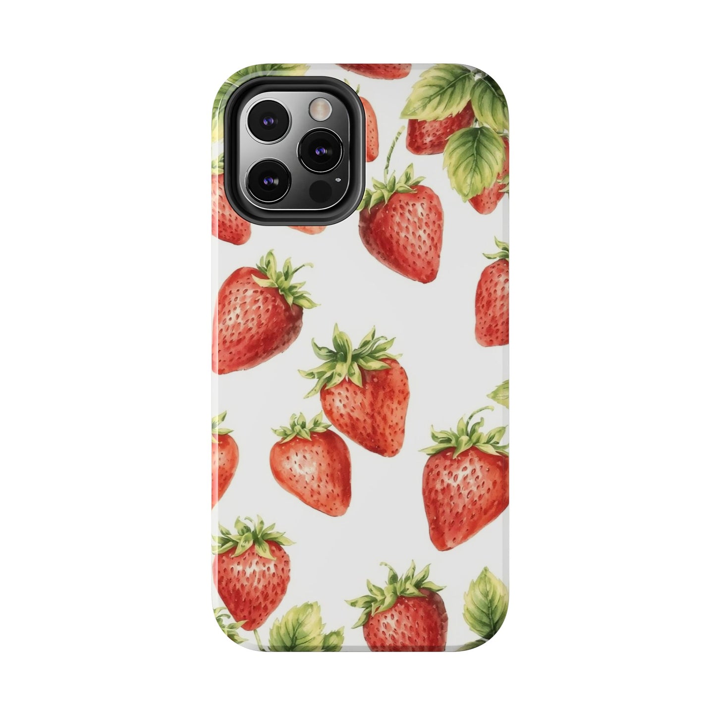 Strawberry Tough Phone Case - Durable Protection with a Fresh Design - for iPhone