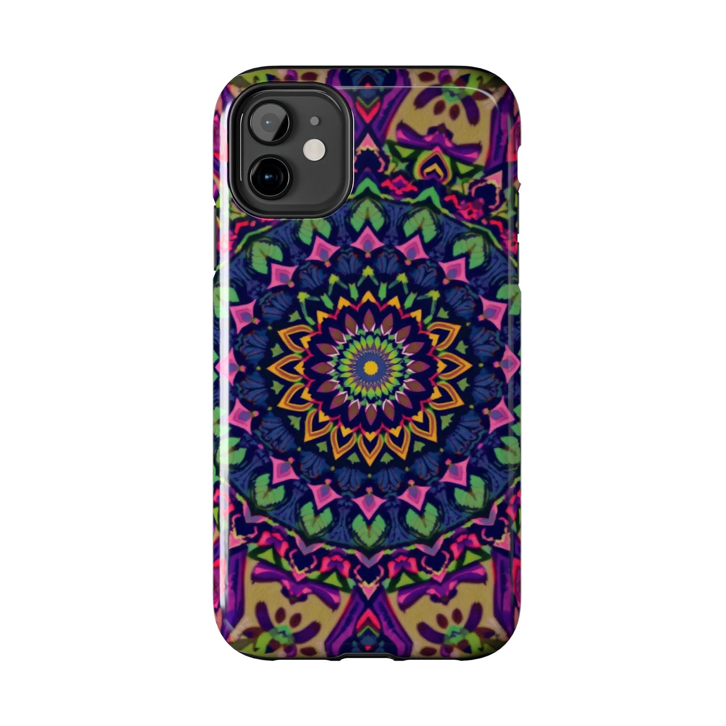 Vibrant Mandala Tough Phone Case - Colorful, Purple Fusion, Durable Protection for Your Device - for iPhone