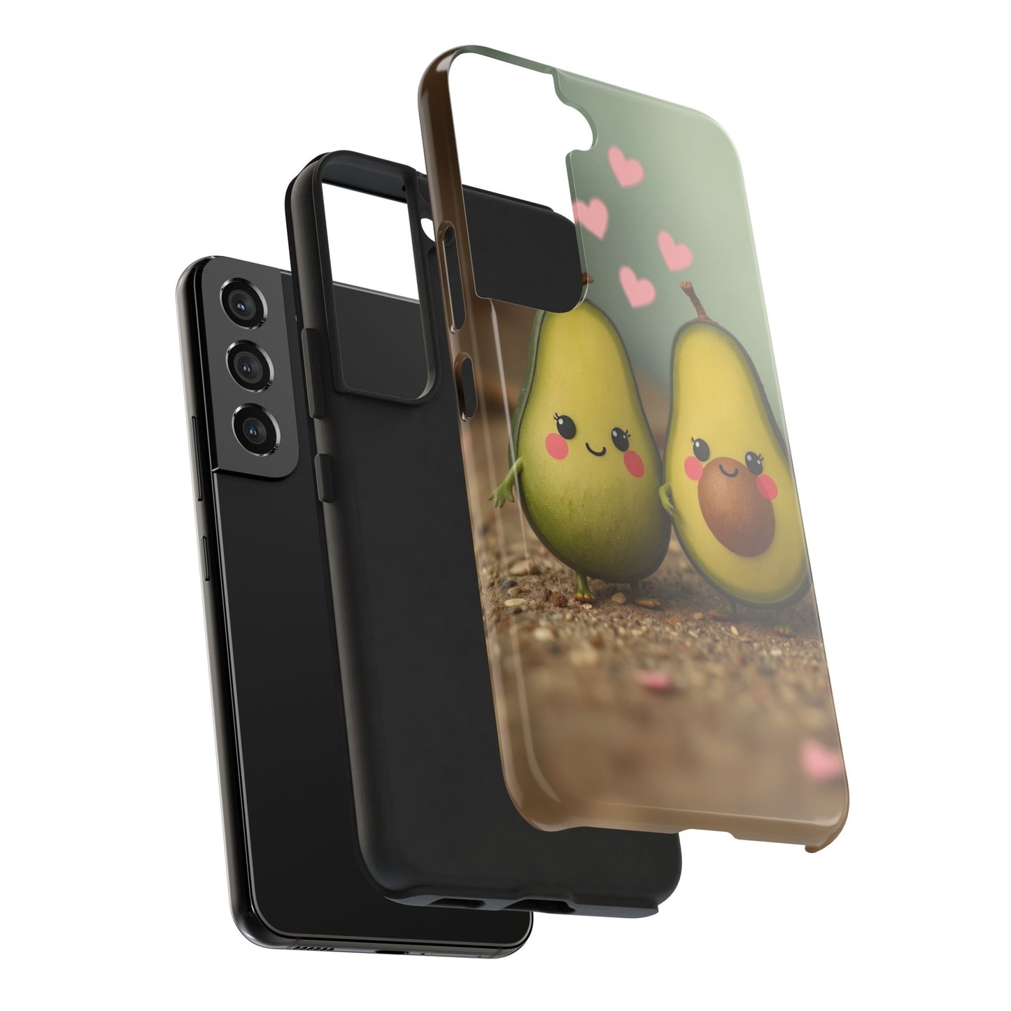 Cute Avocado Phone Case, Funny Tough Case, Quirky Phone Accessory, Gifts for Foodies, Valentine's Day Present
