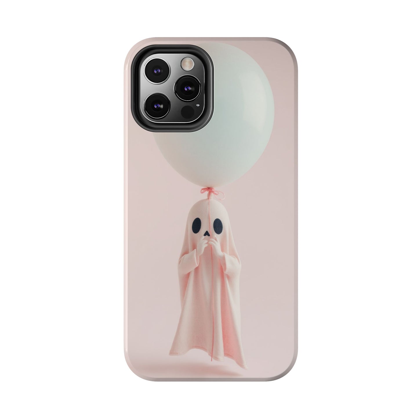 Cute Ghost Phone Case with Balloon - Tough Protection for Spooky Vibes
