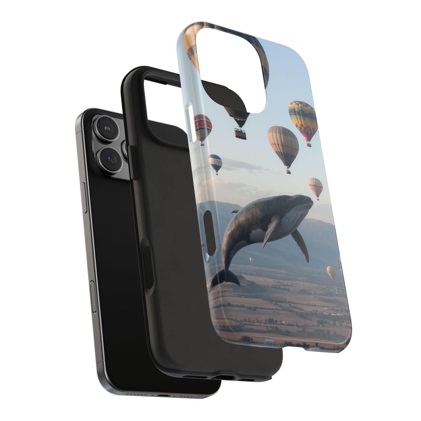 Whale Hot Air Balloon Tough Phone Case - Adventure & Nature Lovers