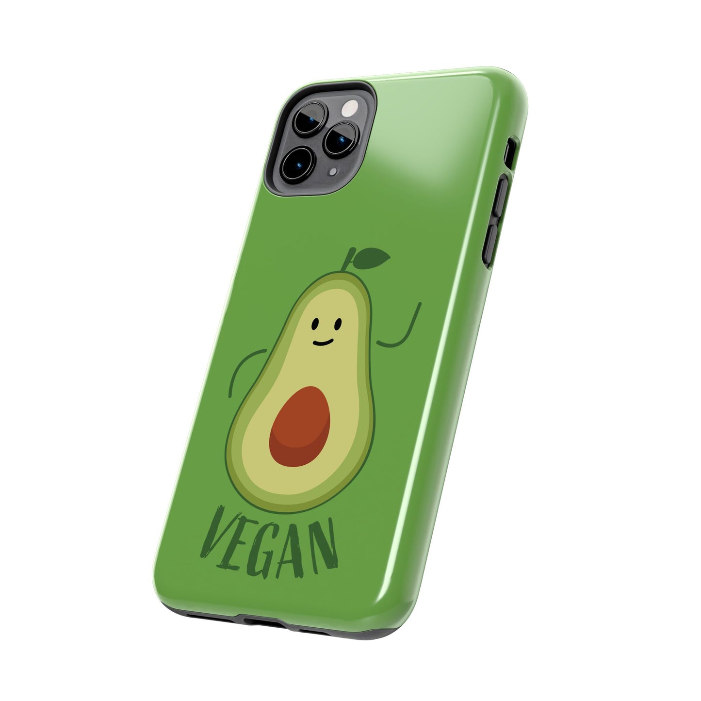 Vegan Avocado Tough Phone Case - Cute & Durable Phone Cover - for iPhone