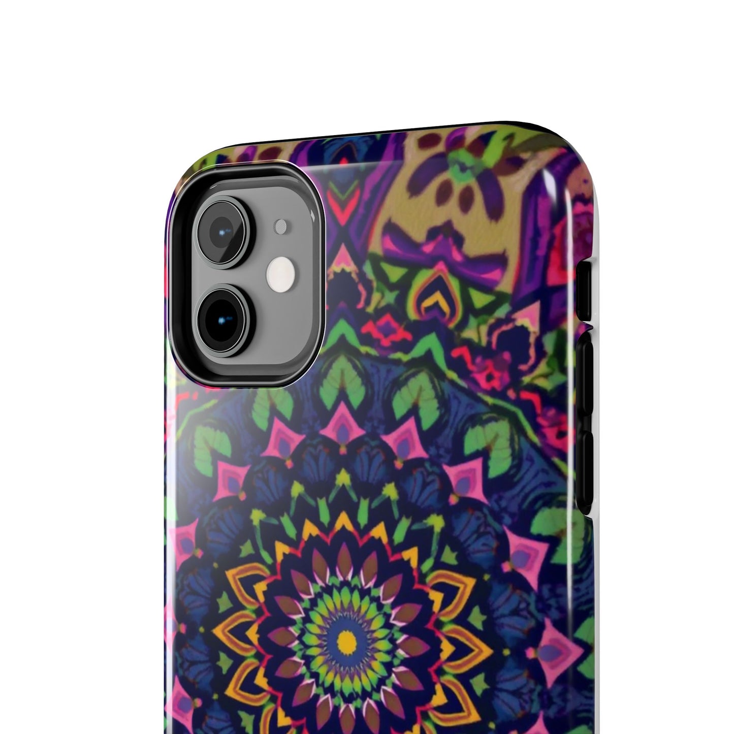 Vibrant Mandala Tough Phone Case - Colorful, Purple Fusion, Durable Protection for Your Device - for iPhone
