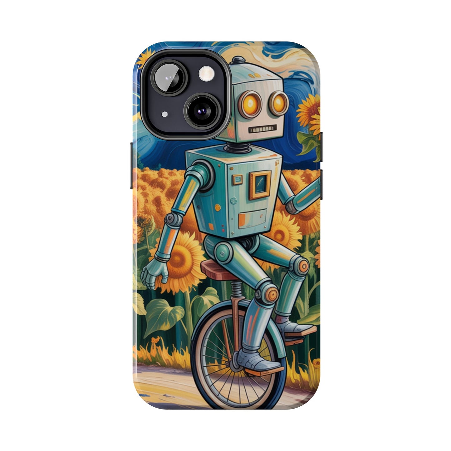 Robot Cycle Tough Phone Case - Durable & Unique Design