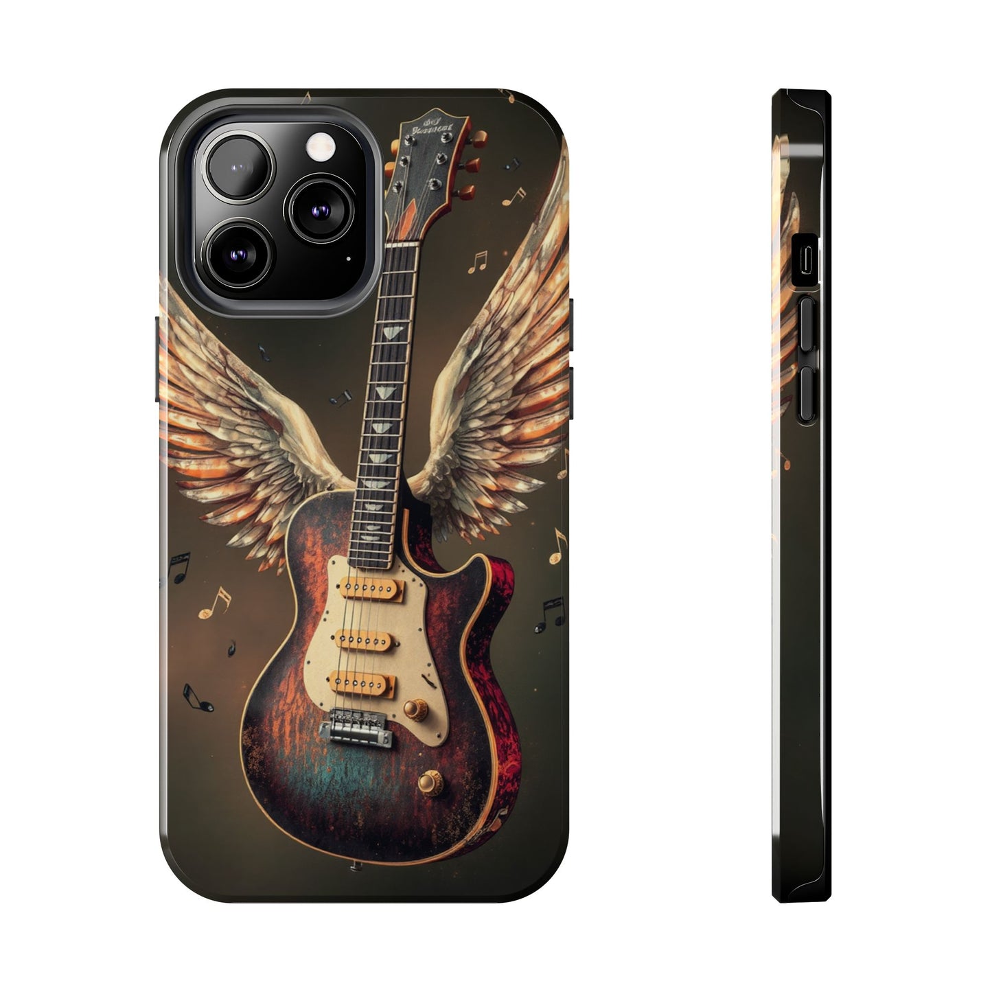 Inspirational Guitar Wing Phone Case - Tough Protection for Music Lovers