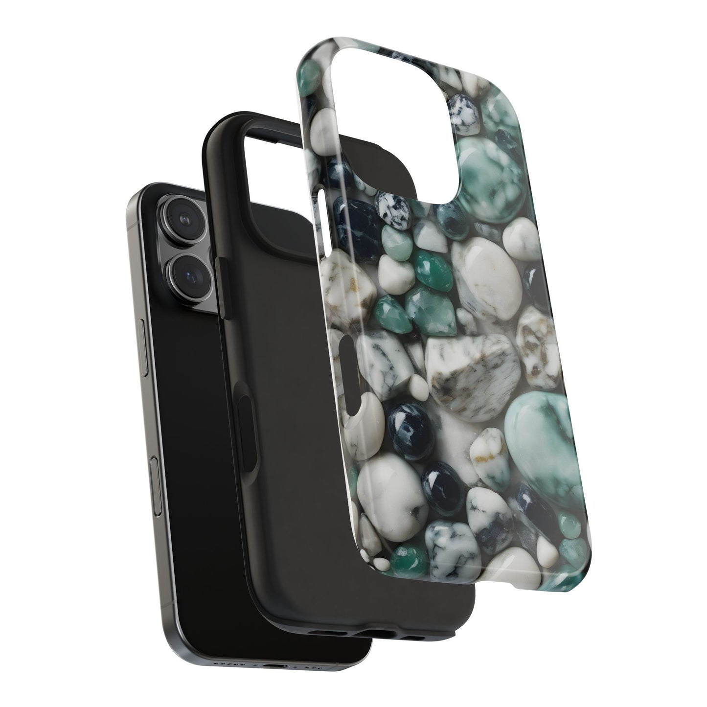 Small Rocks Pattern Tough Phone Case - Stylish & Durable Protection - for iPhone