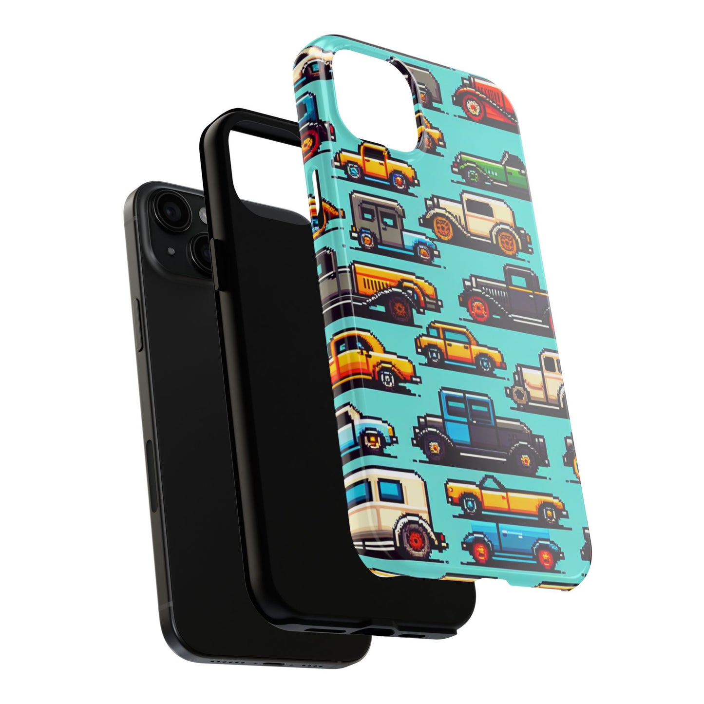 Retro Car Pixel Art Tough Phone Case - Durable & Stylish Protection - for iPhone