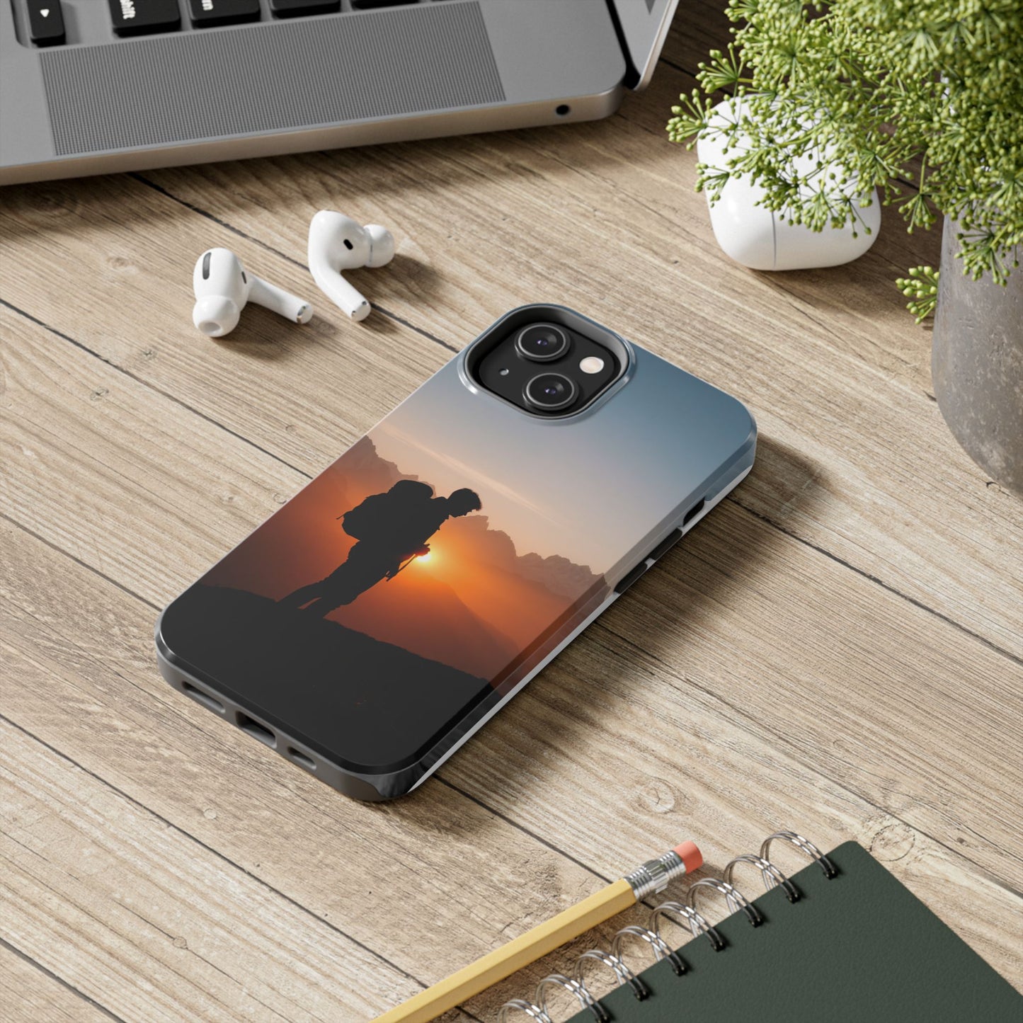 Explorer Adventure Sunset Mountain iPhone Case