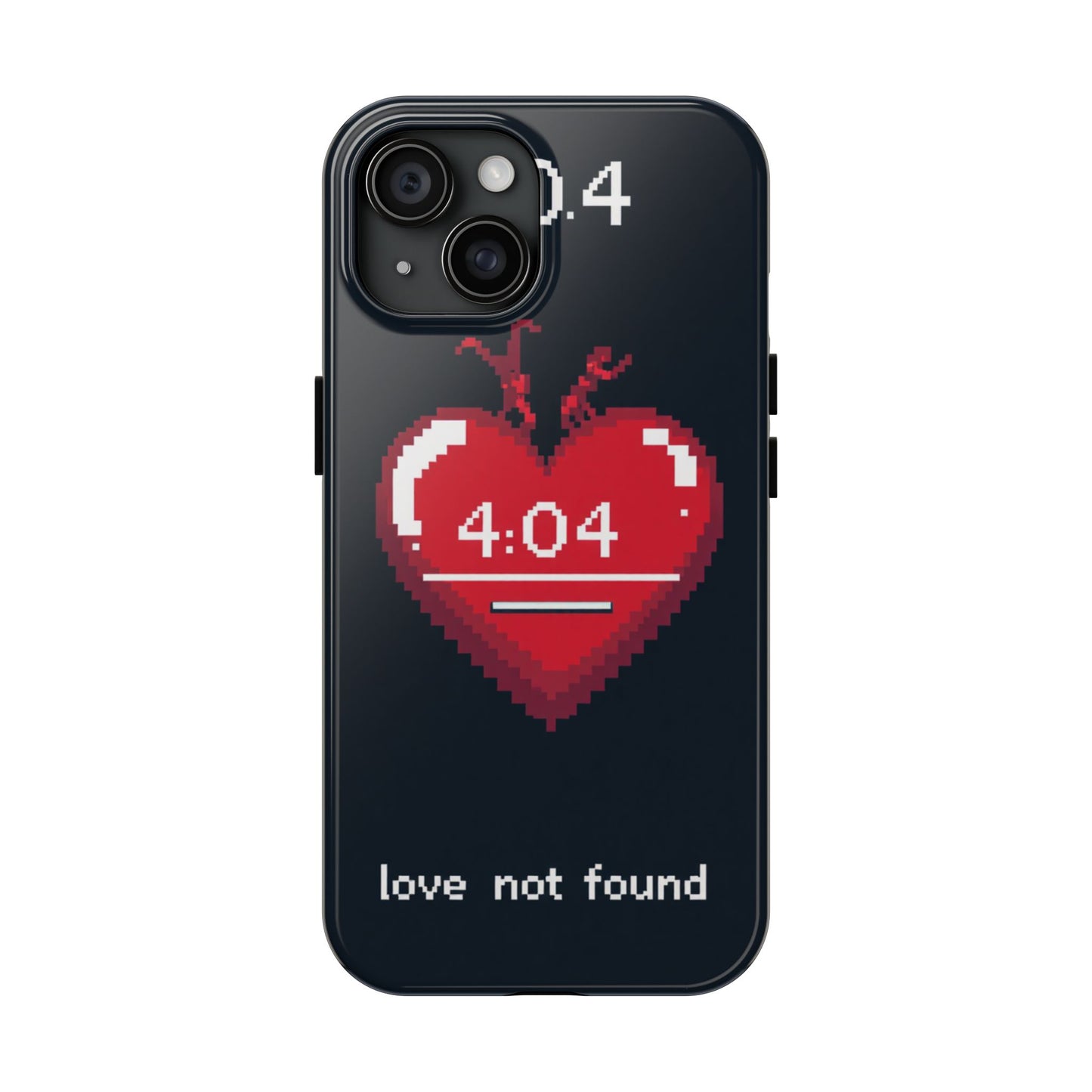 Vintage Pixel Heart Tough Phone Case - "404 Love Not Found" Design