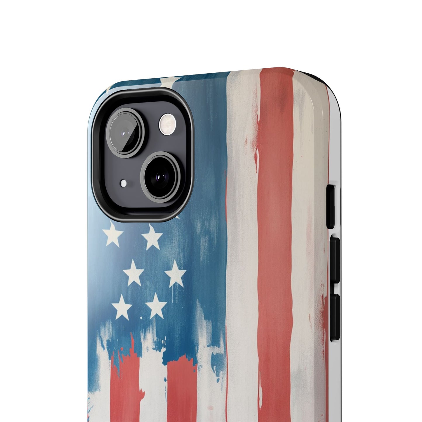 Patriotic Tough Phone Cases - Abstract USA Flag Design for Durable Protection - for iPhone