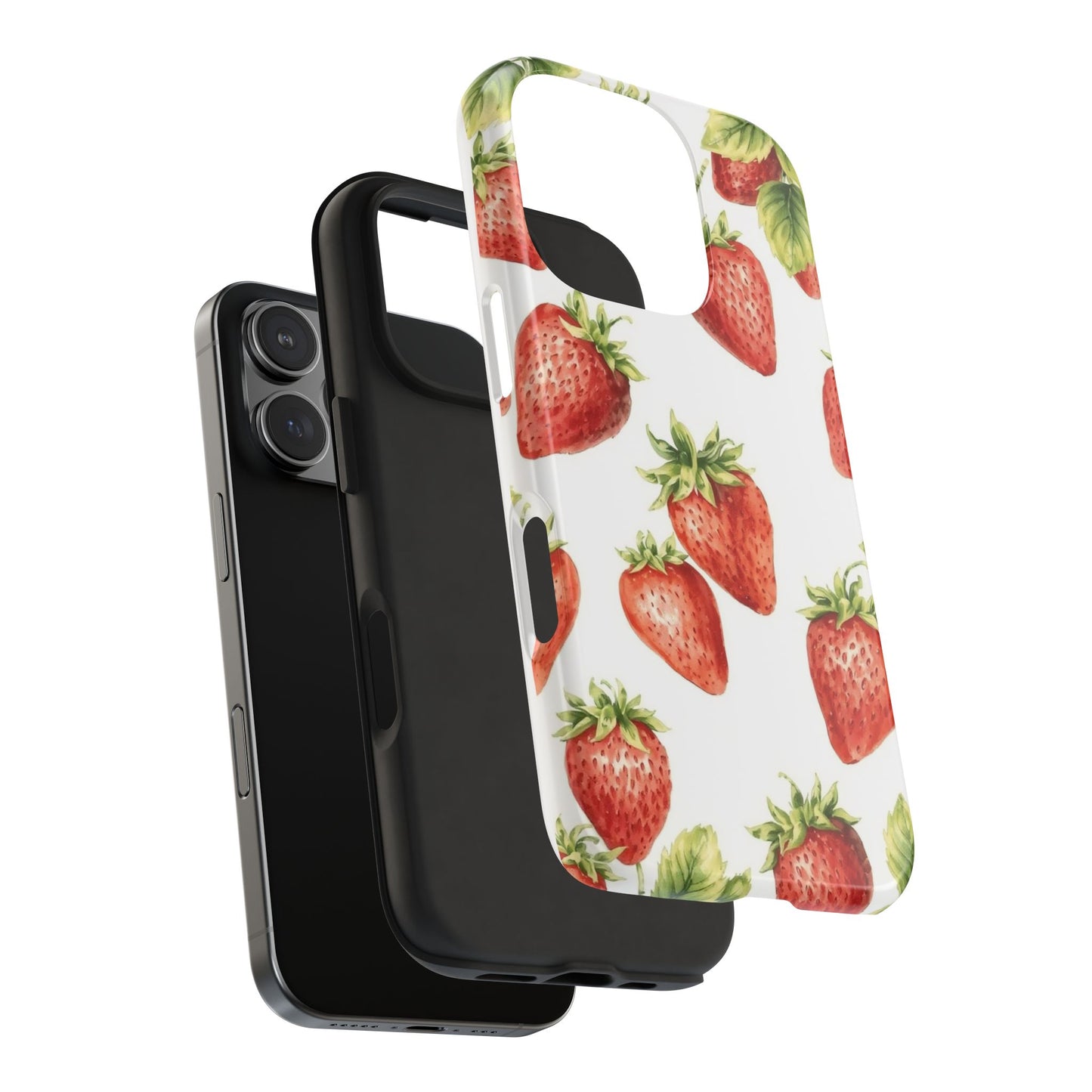 Strawberry Tough Phone Case - Durable Protection with a Fresh Design - for iPhone