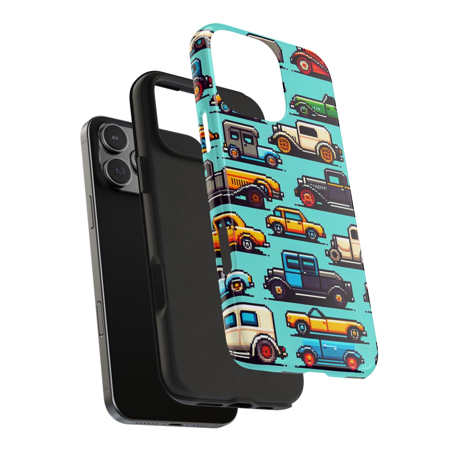 Retro Car Pixel Art Tough Phone Case - Durable & Stylish Protection - for iPhone