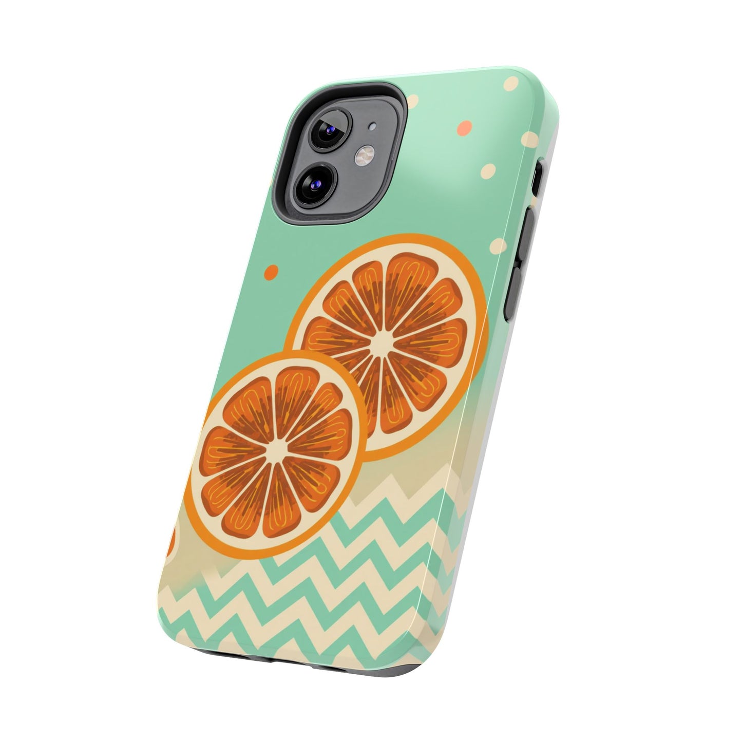 Citrus Vibe Tough Phone Case - Fun Orange Slice Design