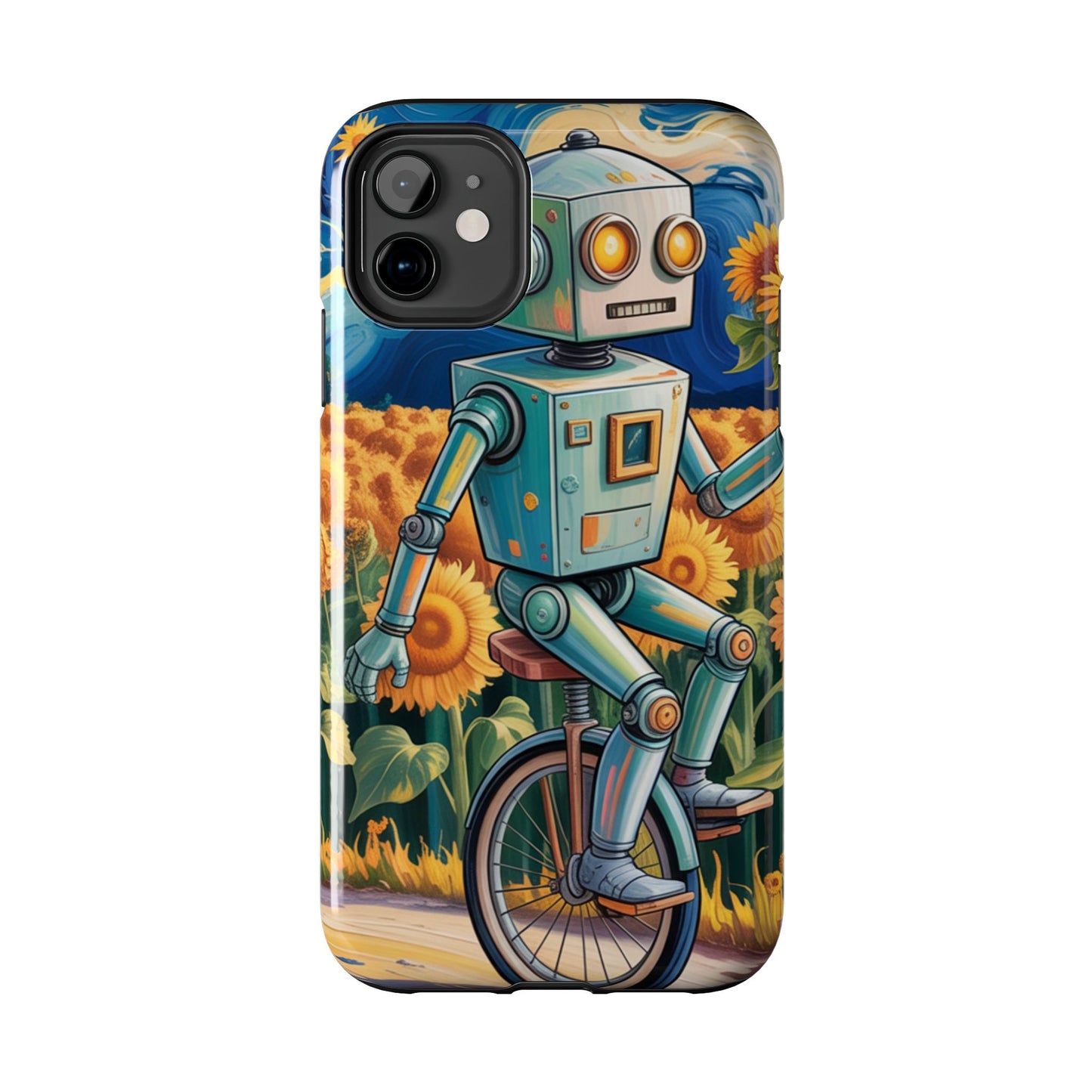 Robot Cycle Tough Phone Case - Durable & Unique Design