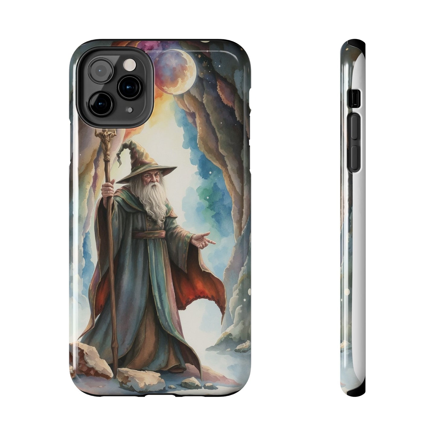 Magical Wizard Phone Case - Tough, Durable Phone Cover for Fantasy Lovers, Geek Gift, Unique Design, Celestial Phone Accessory