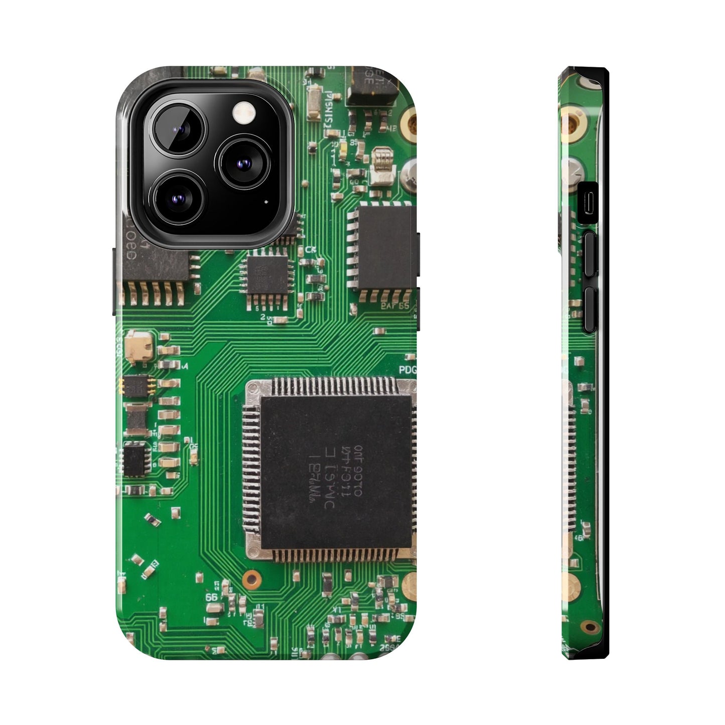 Circuit Board Tough Phone Case - Durable Tech Design