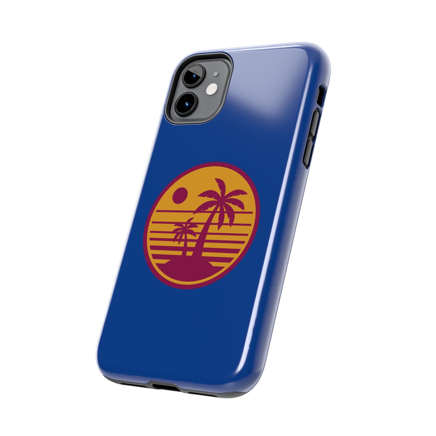 Retro Sunset Tough Phone Case - Vibrant Beach Vibes for Summer Adventures - for iPhone