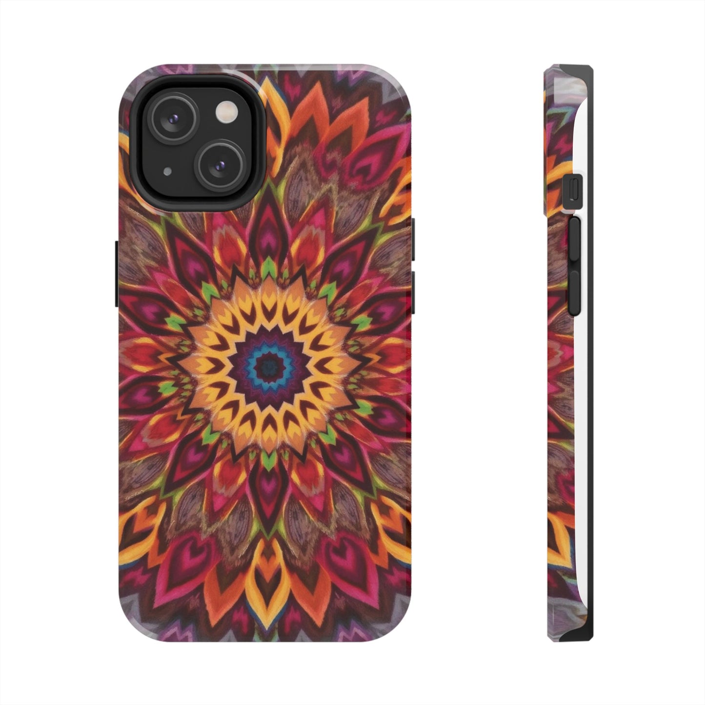 Vibrant Floral Mandala Tough Phone Case | Stylish and Durable Protection - for iPhone