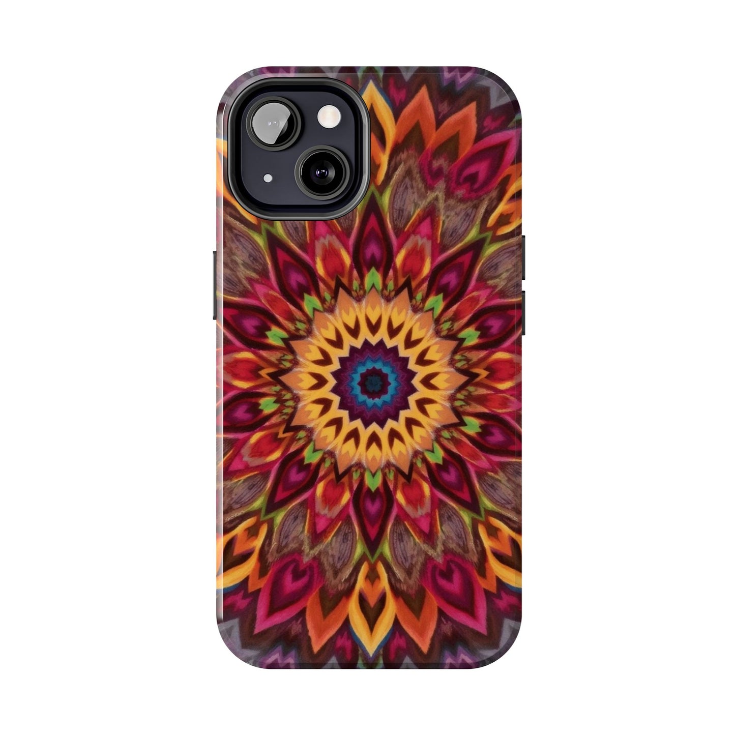 Vibrant Floral Mandala Tough Phone Case | Stylish and Durable Protection - for iPhone