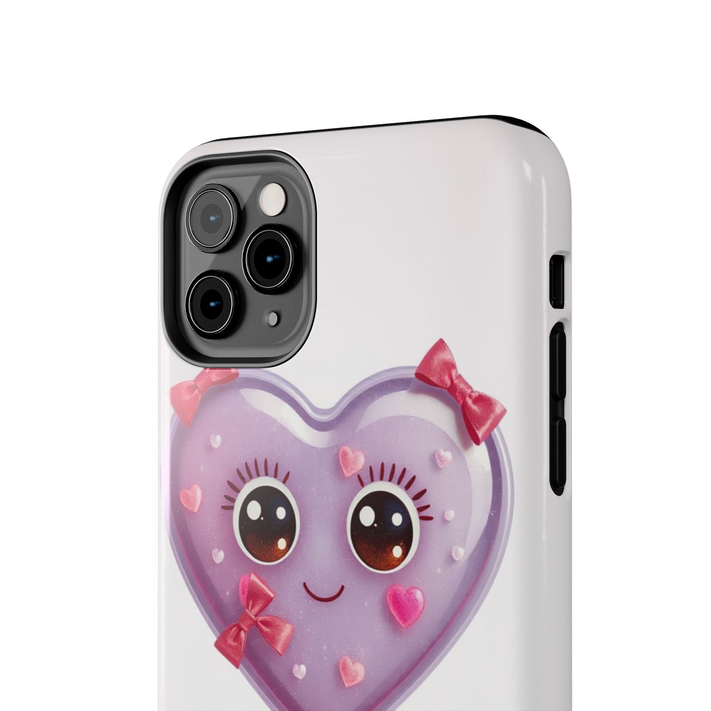 Cute Heart Lollipop Tough Phone Case - Adorable Protection for Candy Lovers