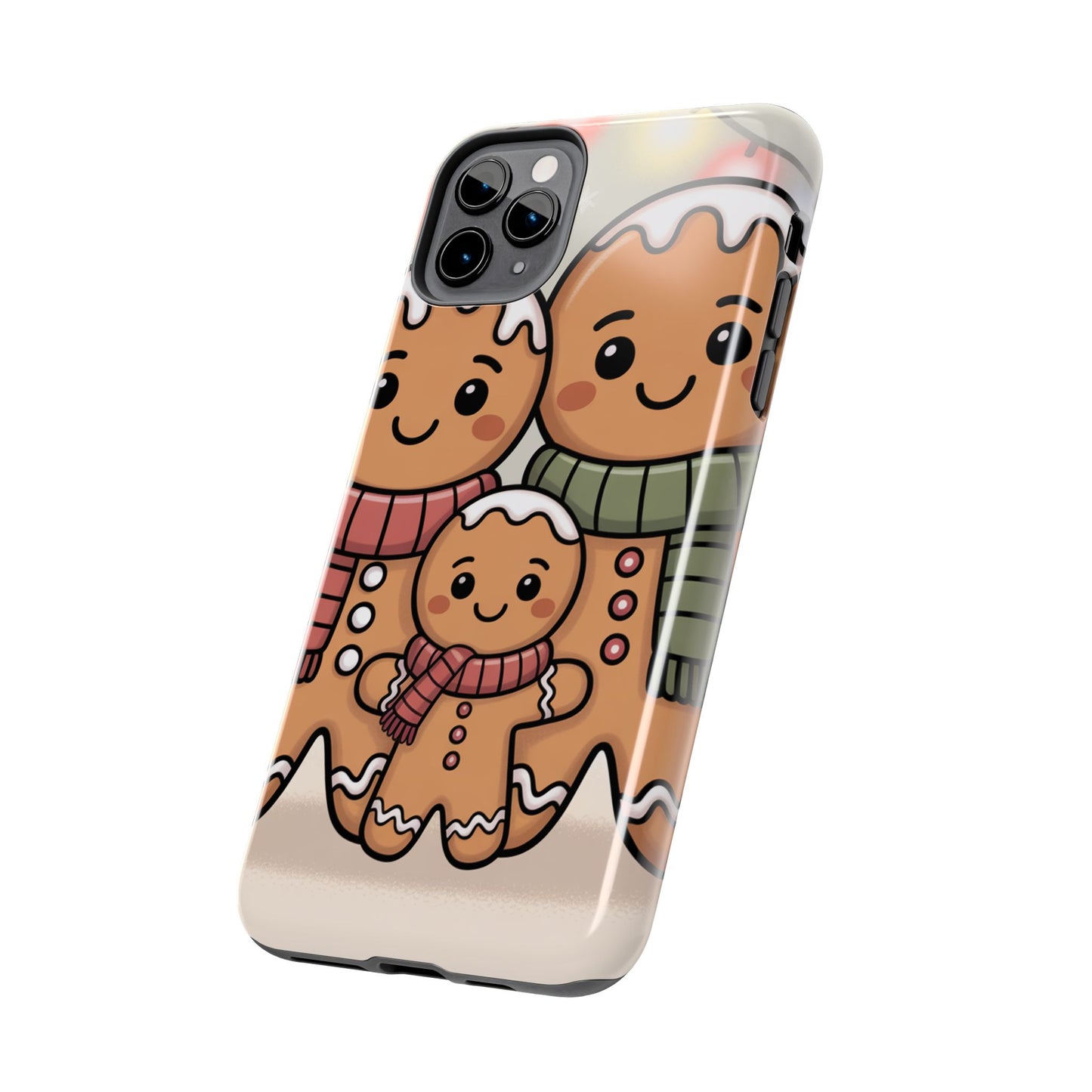 Gingerbread Cartoon Family Tough Phone Case – Festive Holiday Protection