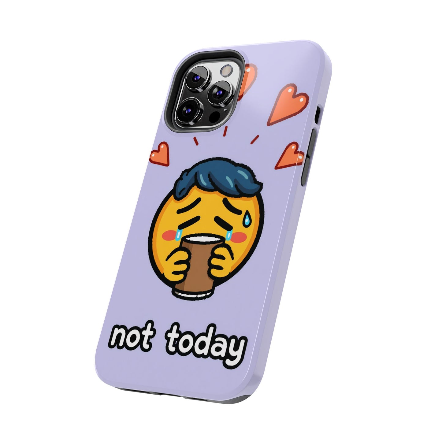 Cute Tough Phone Case - 'Not Today' Emoji Design