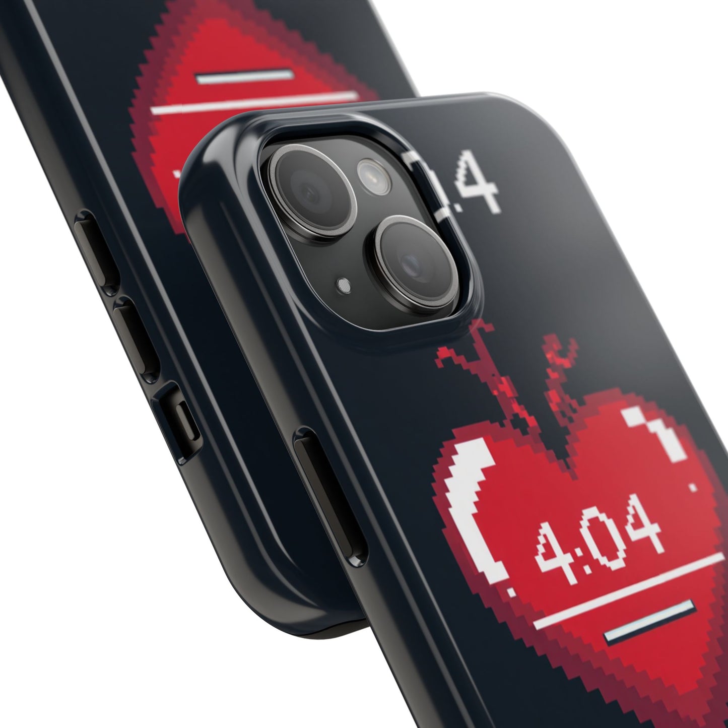 Vintage Pixel Heart Tough Phone Case - "404 Love Not Found" Design